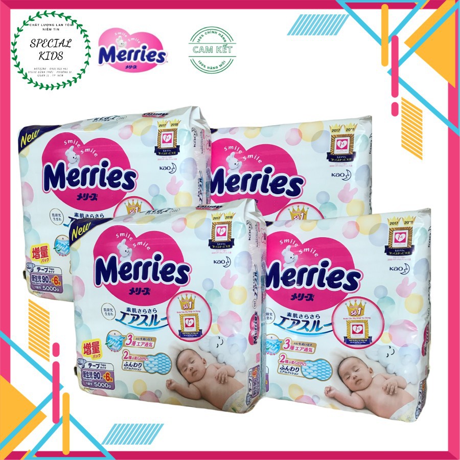 COMBO 2 GÓI TÃ DÁN Merries nội địa nhật đủ Size NB90/S82/M6/L54/XL44.