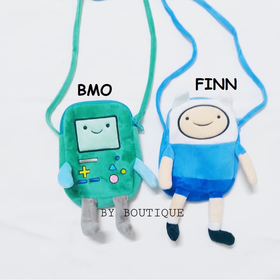 (12 mẫu, ảnh thật) Túi đeo chéo bông 2 ngăn Adventure Time, Line, Totoro, Khủng long, Pikachu, Doraemon, Lalafanfan