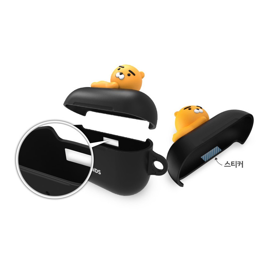 Vỏ Bảo Vệ Hộp Sạc Tai Nghe airpods pro1st / airpods pro 2 Cứng Họa Tiết kakao friends Dễ Thương Kèm Móc Khóa Tiện Dụng