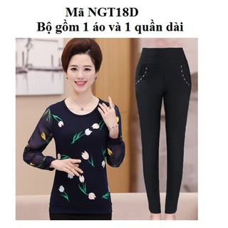 Bộ đồ mặc nhà cho người trung niên, người lớn tuổi NGT18, NGT18D