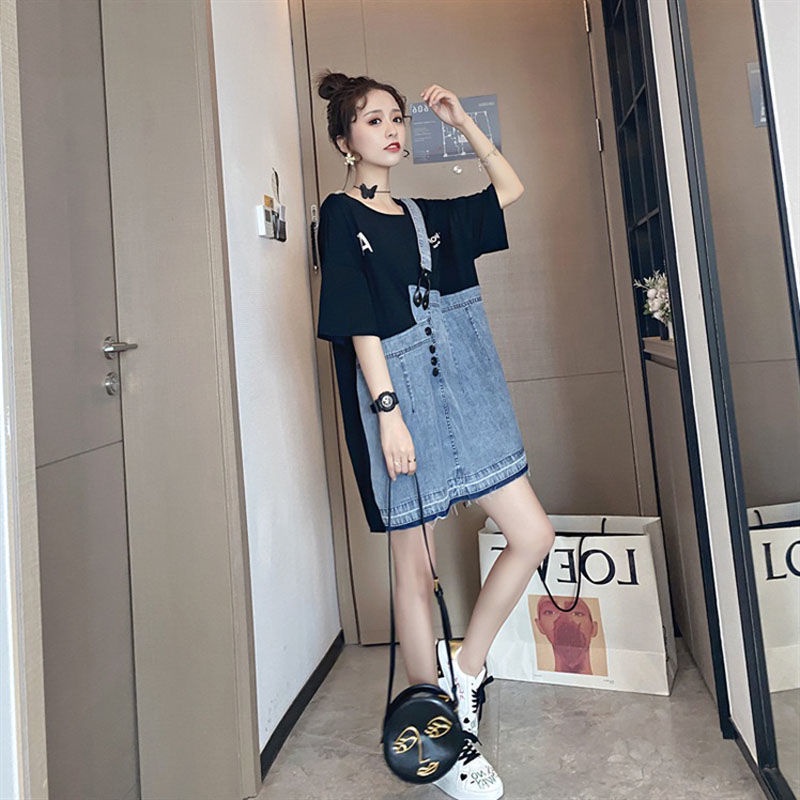 Đầm Thun Dáng Rộng Ngắn Tay Cổ Tròn Thời Trang Mùa Hè Hàng Mới Dành Cho Nữ 2022