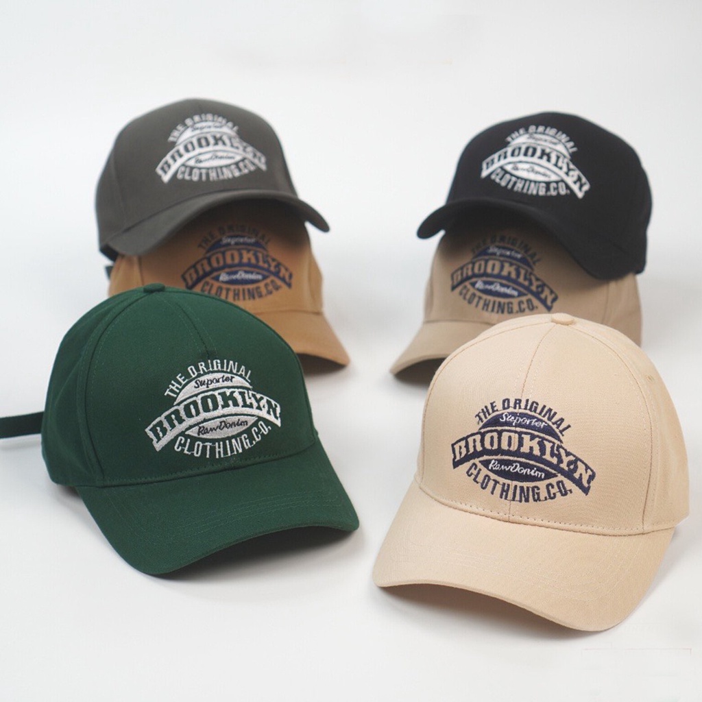 Nón thời trang lưỡi trai Unisex Nam nữ nhiều chữ màu xanh VIntag Kiểu dáng hot trend sành điệu