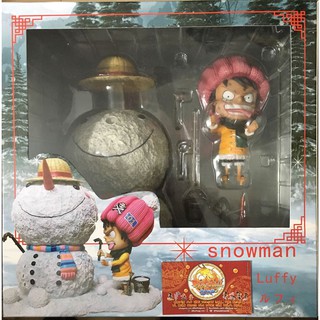 Mô hình One piece chính hãng -  Monkey D Luffy Make Snowman Statue
