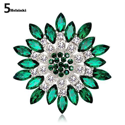 Ghim CàI ÁO HìNh Bông Hoa ĐíNh Pha Lê Giả ThờI Trang Cho Nữ