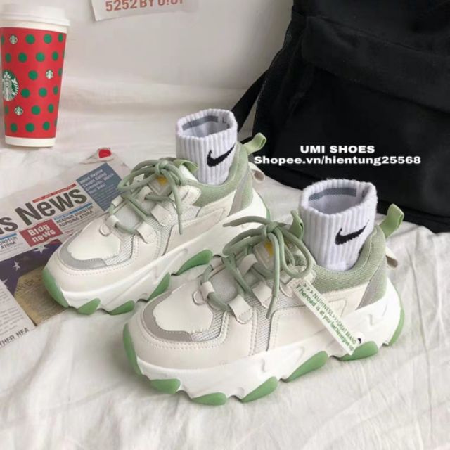 [HOT 2020] Giày thể thao nữ ulzzang đẹp mã FASHION5 nâng đế cao 5cm 2 màu xám/xanh hot mới năng động cá tính trẻ đi học | BigBuy360 - bigbuy360.vn
