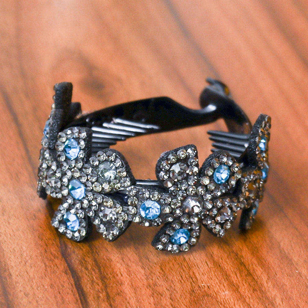 Kẹp gắp tóc hình hoa đính kim cương giả thời trang nữ tính