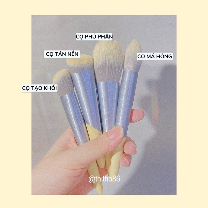 Set 8 Cọ Trang Điểm GOGO TALES Makeup Brush GT264 Kèm Bao Da - GOGOTALES