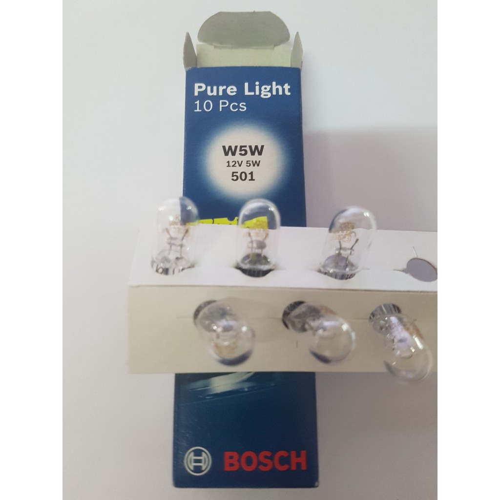 Bóng đèn W5W_12V 5W 501_đèn biển số_chui ghim_bóng trắng nhỏ_Made in: Hungari_Bán cặp 2 bóng