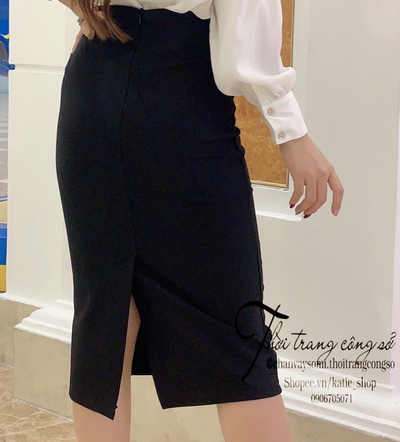 Chân Váy Bút Chì Dài Qua Gối Umi 68cm Váy Công Sở