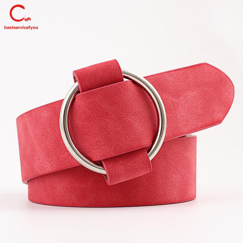 Thắt lưng da phối khoen tròn thời trang