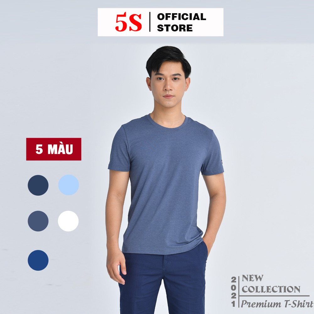 Áo Phông Nam 5S (9 màu) Tay Ngắn Premium, Chất Thun Mềm Mại, Thấm Hút Mồ Hôi, Co Giãn Thoải Mái (TSO21003-03)