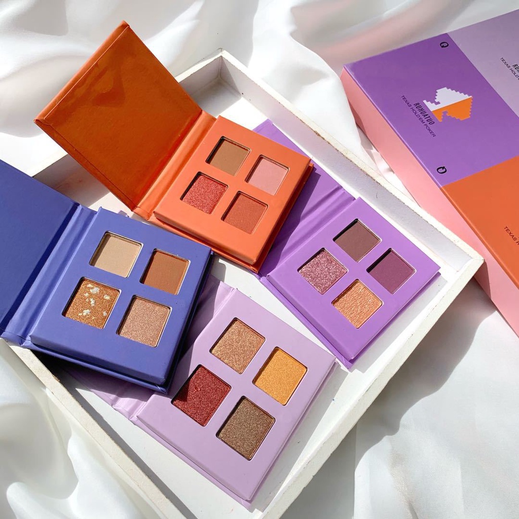 [Hàng mới về] Bảng Phấn Trang Điểm Mắt 4 Màu Ánh Nhũ Bắt Sáng Lâu Trôi
