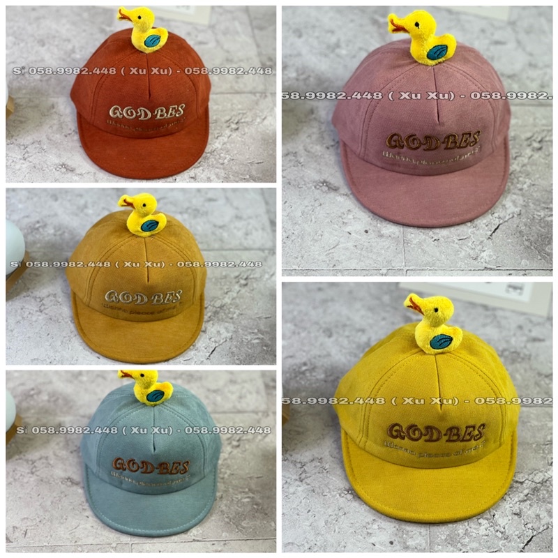 Nón kết nhung nhí tai 🦆 con vịt cute cho bé 6 tháng đến 3t đáng yêu cho bé