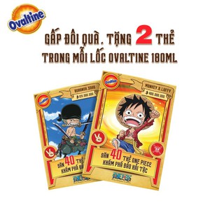 Thẻ quà tặng one piece khi mua sữa sữa ovaltine 180ml và ovaltine dha 180ml