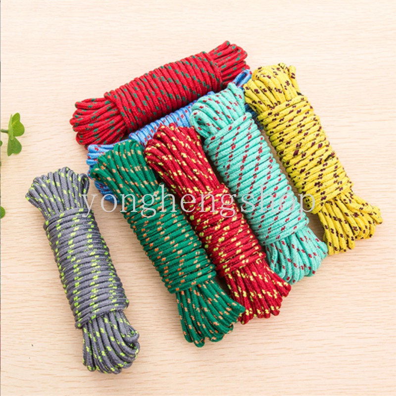 Dây Phơi Quần Áo Ngoài Trời 10M Bằng Nylon Màu Sắc Ngẫu Nhiên