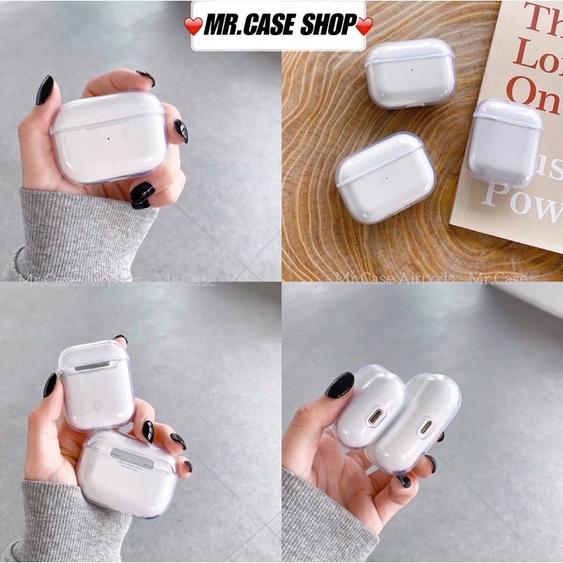 Case Airpods 1/2 /Pro/Ap3 Vỏ Ốp Tai Nghe Tai Nghe Vỏ Trong Silicon Mềm Đơn Giản - Mr.Case Airpods