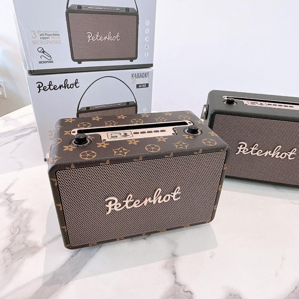 Loa Bluetooth Peterhot A105 Thiết Kế Siêu Đẹp, Bass Căng, Âm Thanh Cực Đỉnh, Có Quai Xách Cầm Tay Tiện Lợi - BH 12 Tháng