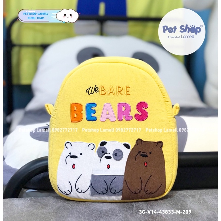 Balo Ba chú Gấu thương hiệu PETSHOP LAMELL đi học đi chơi cho bé (Ảnh thật)