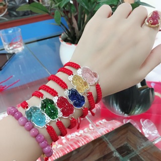 Vòng tết tỳ hưu bọc bạc