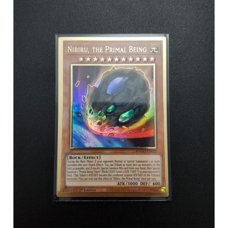 Lá bài Nibiru, the Primal Being - MAGO-EN019 - Premium Gold Rare 1st Edition