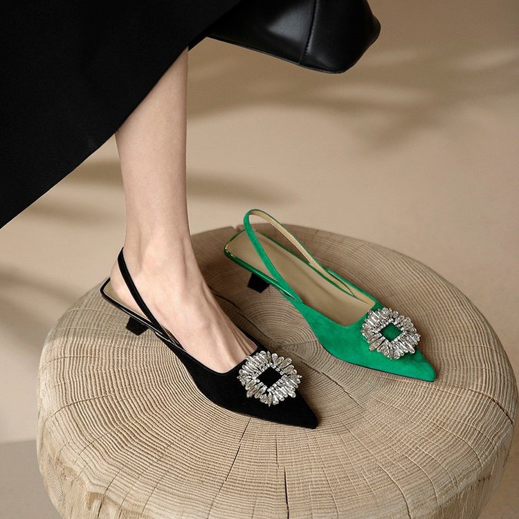 Giày Cao Gót Mũi Nhọn Phong Cách Hàn Quốc Mới Cho Nữ