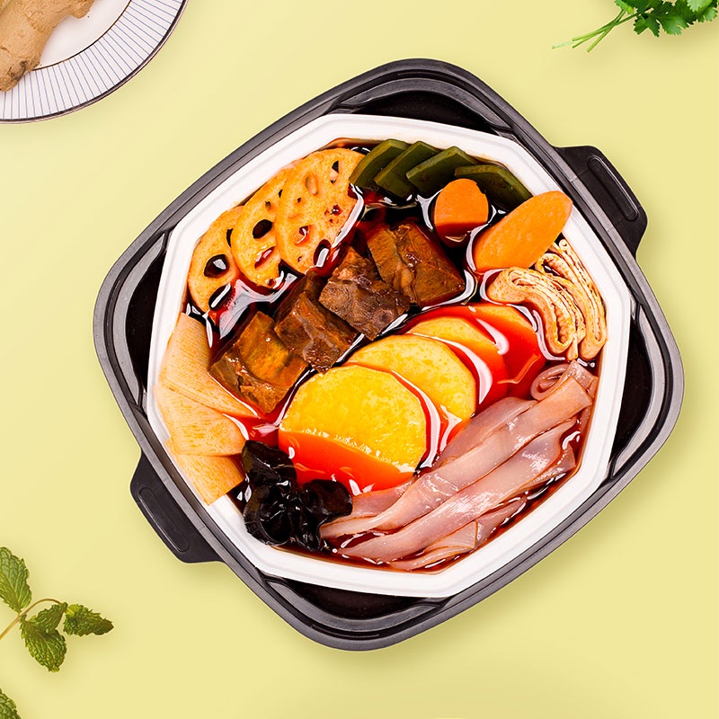 Lẩu Môi Tự Sôi Vị Bò Viên Cay LA WEI KE Màu Đỏ 390g | BigBuy360 - bigbuy360.vn