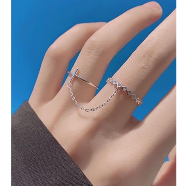 Nhẫn Bạc thời trang, Phong cách mới lạ mua 1 được 2 Cá tính thu hút ánh nhìn   Mainomi Shop Bạc Xinh