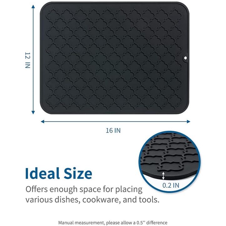 A-LIFE Thảm Phơi Khô Bát Đĩa Chịu Nhiệt Cho Nhà Bếp