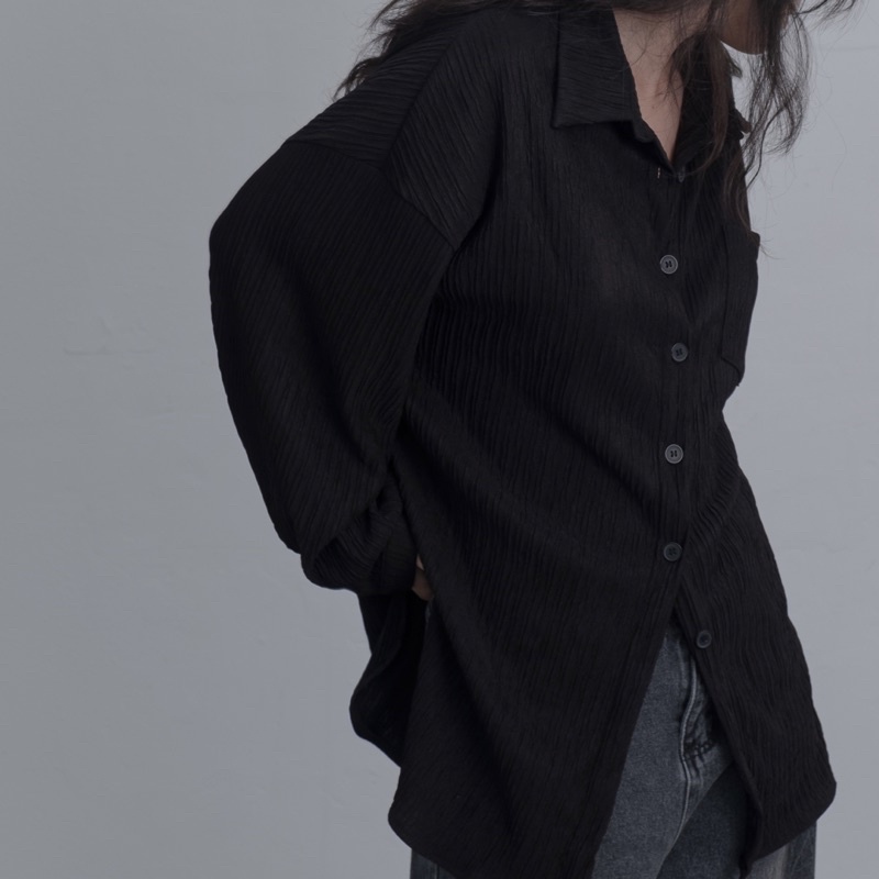Áo sơ mi cotton xốp nhăn dài tay Made To Last SHIRT