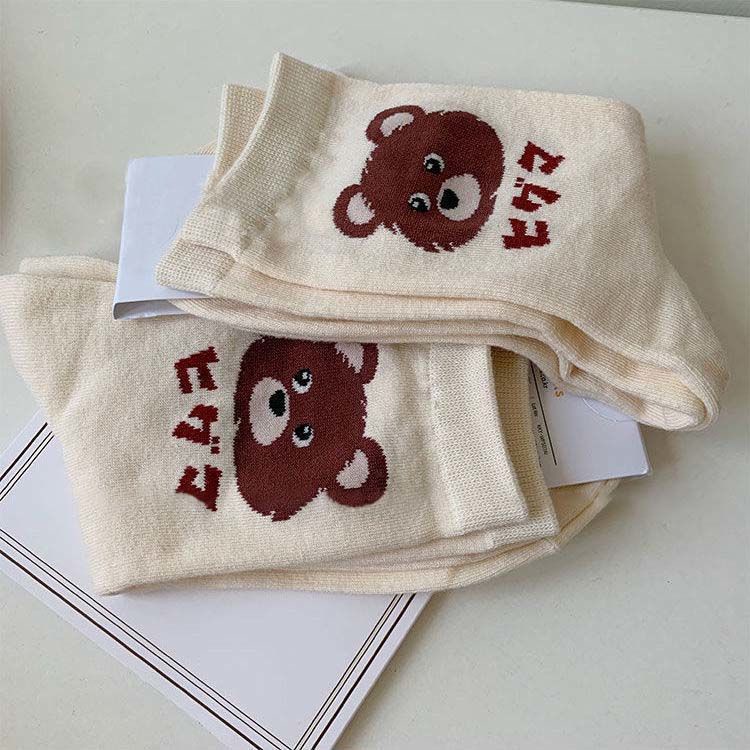 Vớ Ống Trung Bình In Hình Gấu Hoạt Hình Dễ Thương Phong Cách Nhật Bản Thời Trang Dành Cho Bạn Gái jk