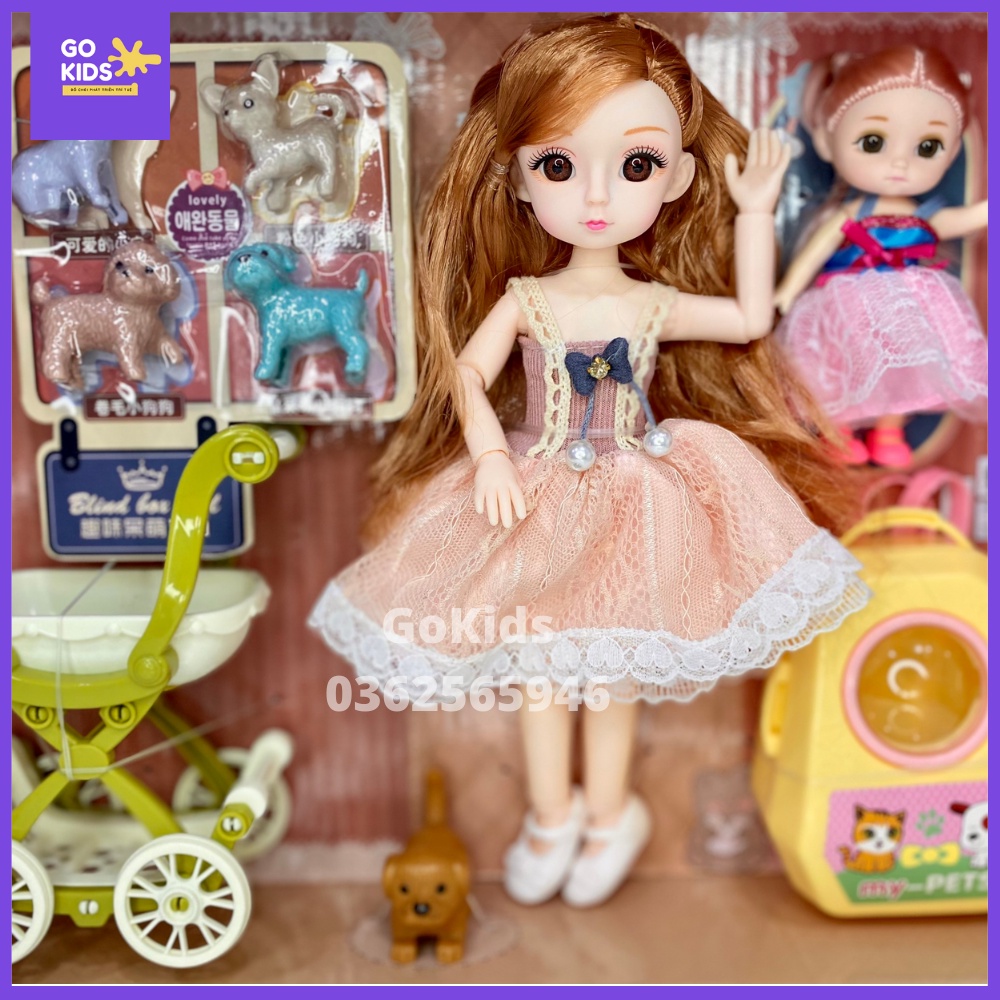 [Mã LIFE0503TOYS1 giảm 10% đơn 150k] [Hot] Búp bê chị em gái kèm phụ kiện thú cưng dễ thương cho bé