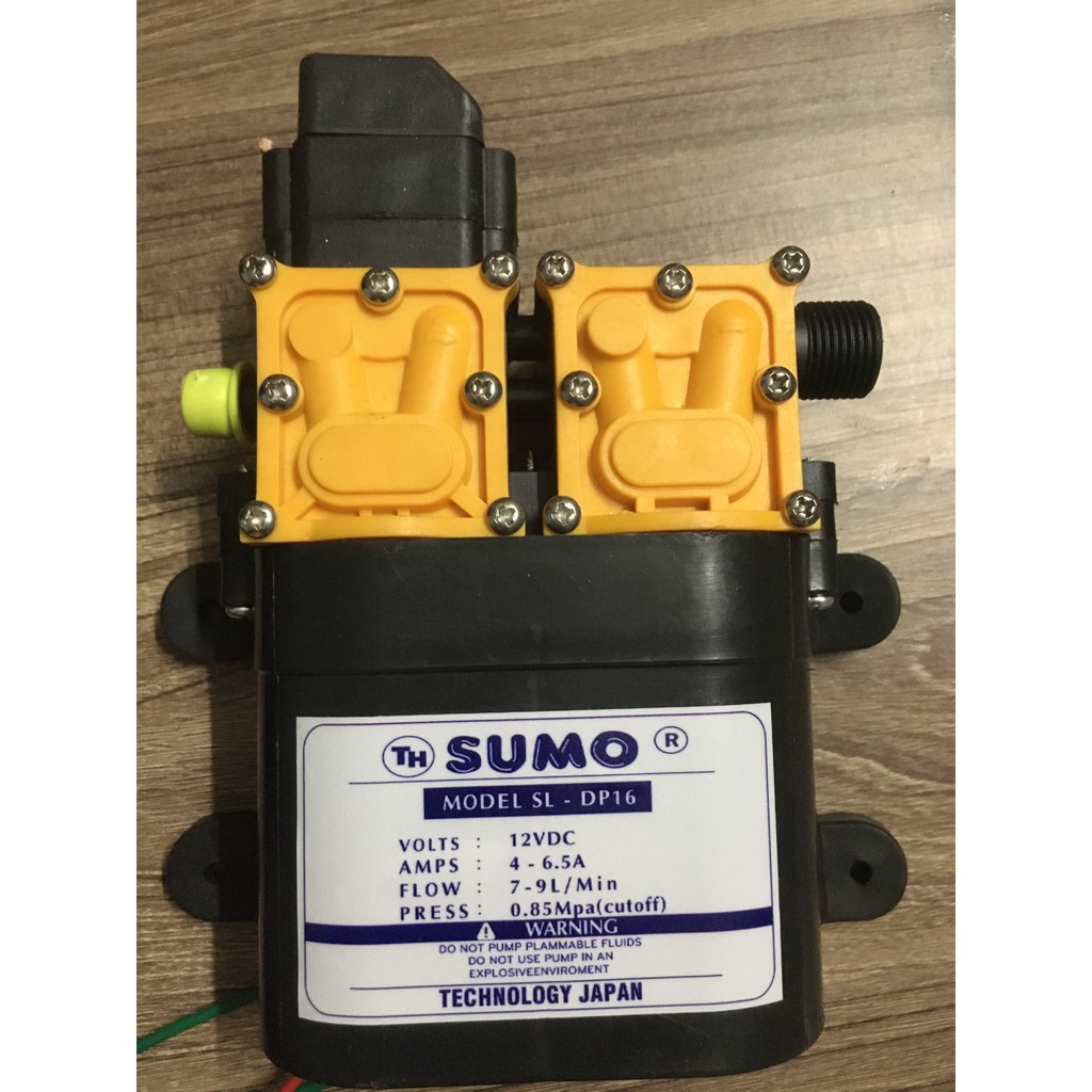 Máy bơm nước đôi mini 12v phun sương, rửa xe áp lực cao tự ngắt - máy bơm đôi tăng áp mini 12v Sinleader