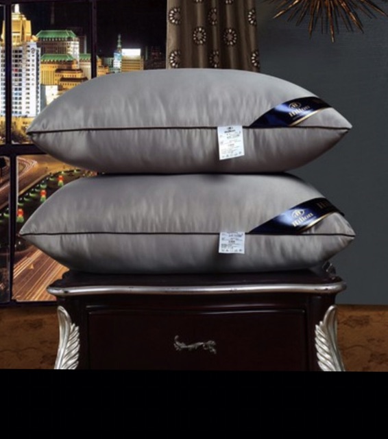 Sale giá rẻ_ 1 đoi gối hilton bông trắng cao cấp chuẩn 1.3 kg