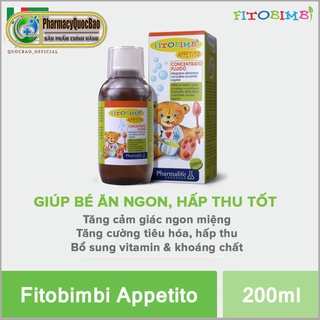 Fitobimbi Appetito ⭐ Giúp bé ăn ngon, hấp thu tốt ⭐ Dành cho trẻ biếng ăn, chậm tăng cân, kém hấp thu, phục hồi sau bệnh