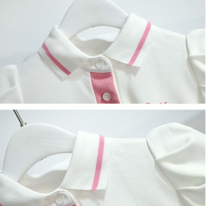 Váy cho bé gái 12 tuổi Quần áo trẻ emváy bé gái size đại Váy ngắn tay nữ, váy rộng, váy polo trẻ em kiểu phương Tây, kiểu đại học