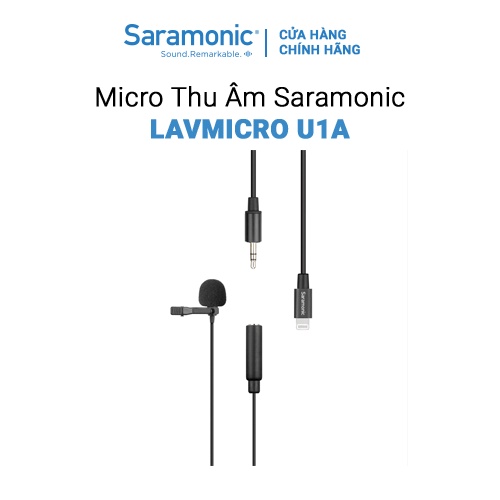 Micro Thu Âm Cài Áo Saramonic LAVMICRO U1A Để Phỏng Vấn, Livestream, Podcast Cổng Lightning Cho Điện Thoại Thiết Bị IOS