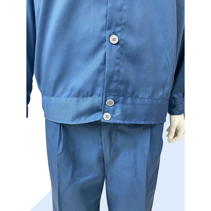 Quần Áo Bảo Hộ Lao Động Nam Nữ Kaki Dài Tay Màu Xanh Nhạt Ocean Uniform