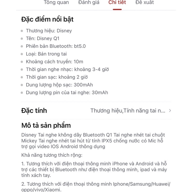 Tai nghe Bluetooth Disney Q1 - Mickey Gấu Dâu Nghe Gọi Tốt - Tai Nghe Kết Nối Laptop Cực Nhanh