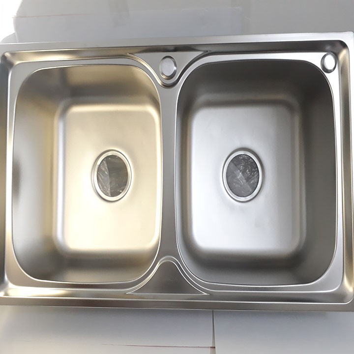 Chậu rửa bát inox 304 Kosko 78x43cm hố to đã bao gồm bộ xả thoát nước (Bảo hàng 12 tháng), chậu rửa chén inox