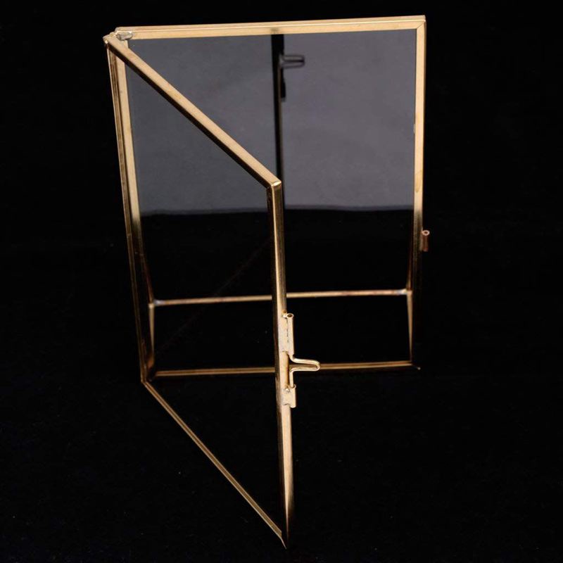 Khung Ảnh Thủy Tinh Trong Suốt Hình Chữ Nhật Màu Vàng Kim Kích Thước 10.2x15.3 cm