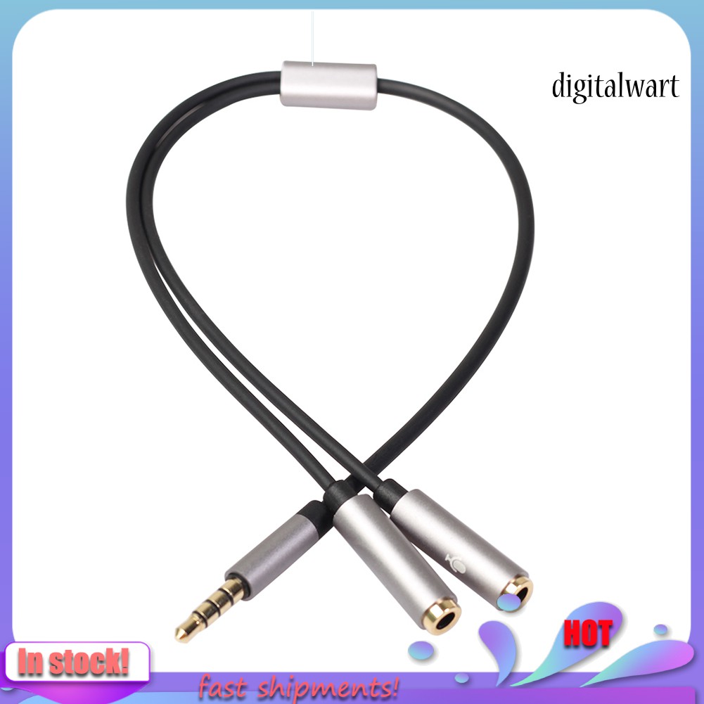 Dây Cáp Chuyển Đổi Âm Thanh Tai Nghe 3.5mm Từ Đầu Cắm Sang Lỗ Cắm Cho Điện Thoại