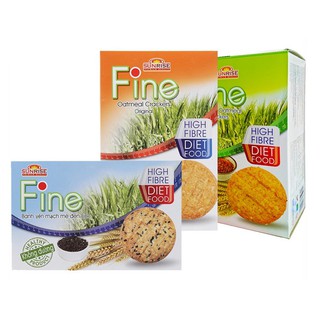 Bánh yến mạch ăn kiêng Fine chính hãng Sunrise Malaysia - thích hợp cho người ăn kiêng, tiểu đường, tập gym - hộp 178g