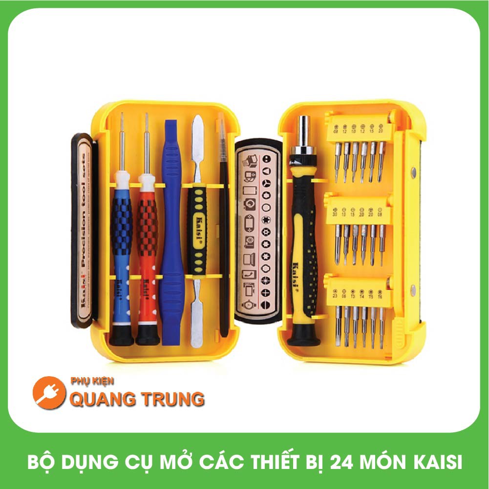 BỘ DỤNG CỤ MỞ ĐIỆN THOẠI VÀ CÁC THIẾT BỊ GIA ĐÌNH -24 MÓN KAISI