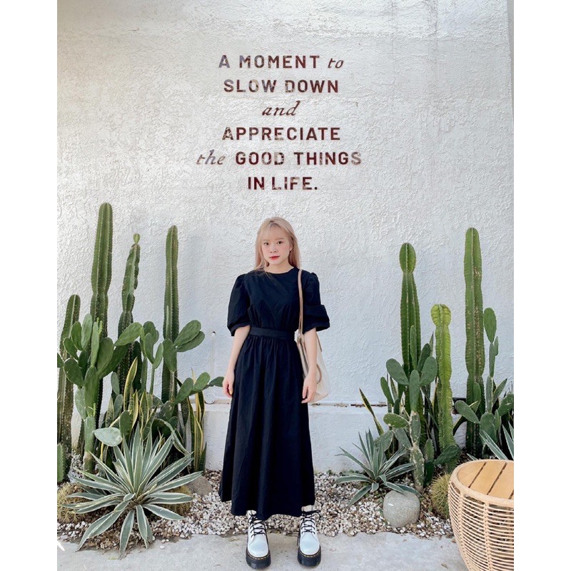 Grass Dress - Đầm dáng dài hở eo tay phồng - Remmus.vn | BigBuy360 - bigbuy360.vn