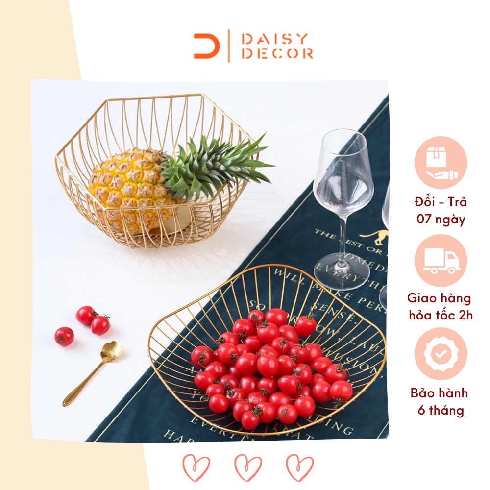 Rổ kim loại đựng trái cây, hoa quả đa năng trong phòng khách - HÀNG CÓ SẴN - Daisy.decor