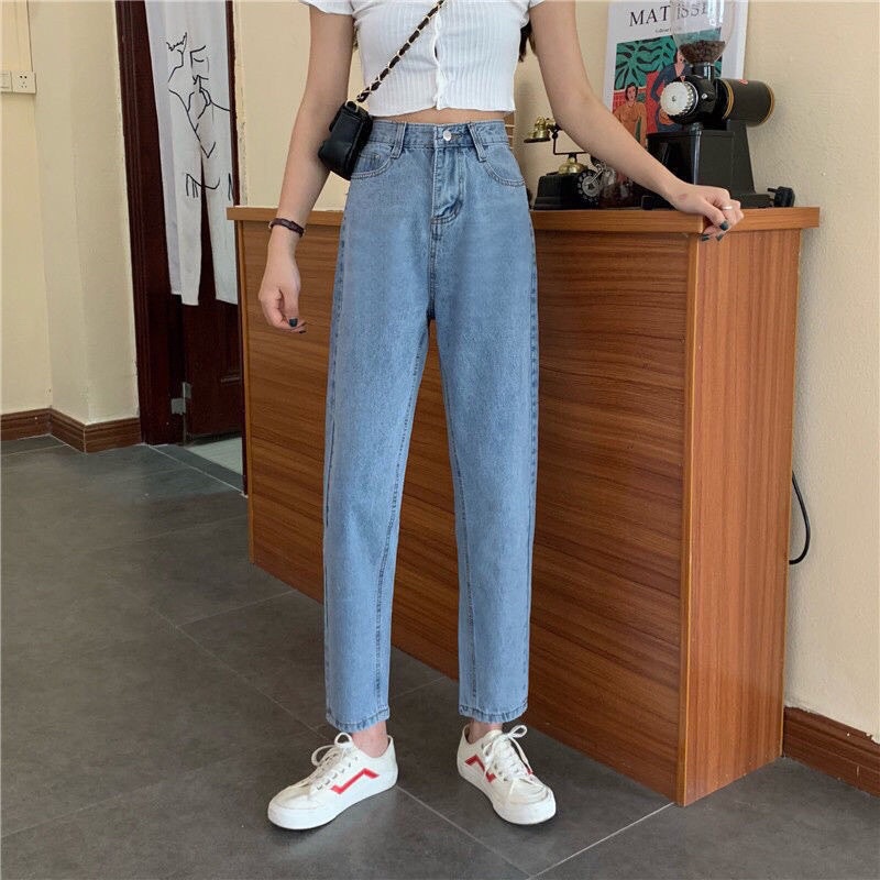 Quần jean nữ bigsize dáng Baggy , chất jean đẹp dày mịn , ko bai nhão ko ra màu khi giặc