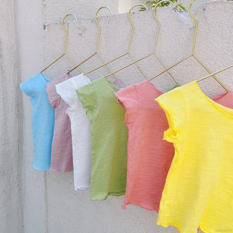 Áo Thun Ngắn Tay Cổ Tròn Cho Bé Gái