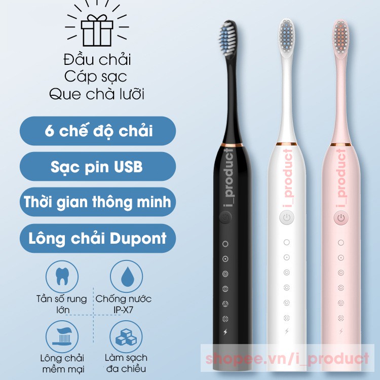 Bàn chải điện tự động đánh răng Sonic X3 tiêu chuẩn xuất châu Âu