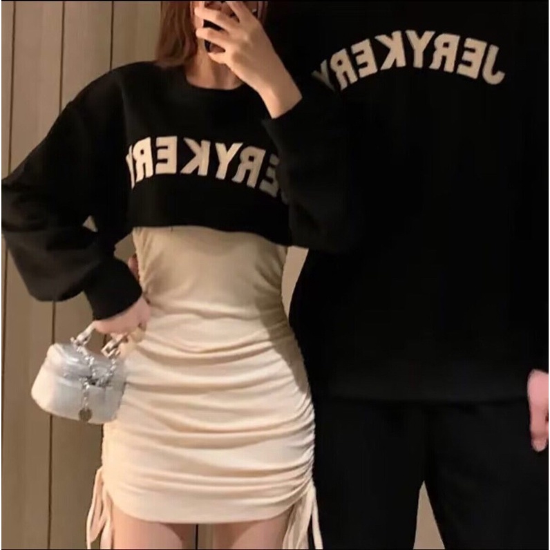 Đồ đôi váy ôm nữ kết hợp áo dài tay nam mùa Thu-Đông