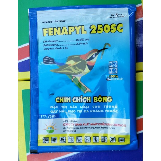Chế phẩm diệt sâu đã kháng thuốc FENAPYL 250SC diệt sâu xanh da láng sâu tơ sâu lông sâu cuốn lá sâu đục quả sâu keo